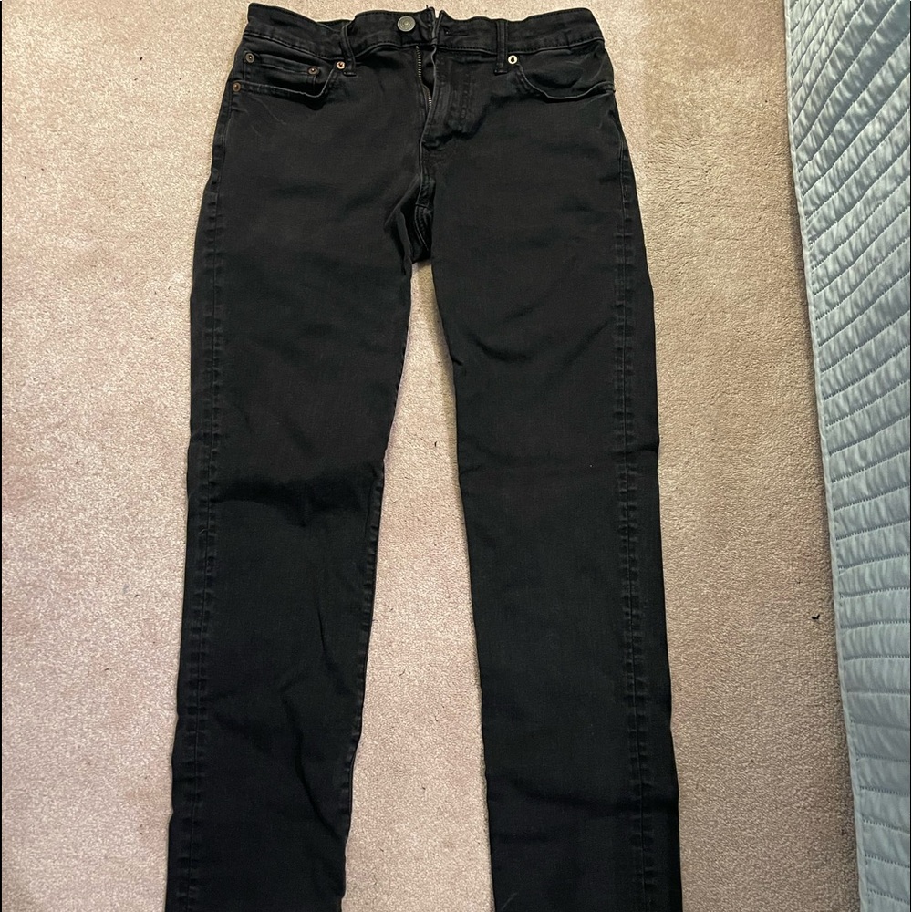 american eagle jeans all black flex jeans